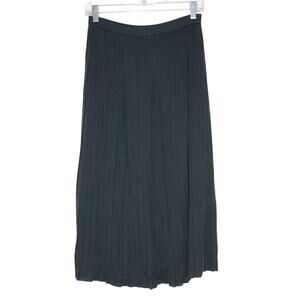 Vtg Maerz Muenchen Pleated Midi Skirt US Size 8 A-Line Gray Knit West Germany